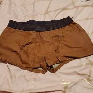 Leather shorts